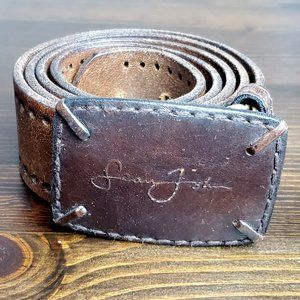 Sean John Brown Genuine Leather Buckle Belt